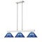 Z-Lite Cobalt 3 Light Billiard Light, Brushed Nickel & Dark Blue 152BN-ARDB - alternate 5